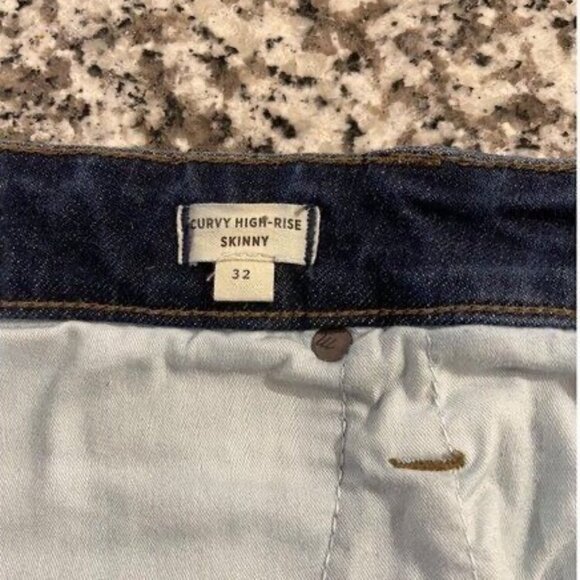 Madewell Women’s Jeans 32 Curvy High Rise Skinny Blue Denim Stretch Zip Button - Picture 9 of 13